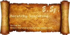 Beretzky Szerafina névjegykártya